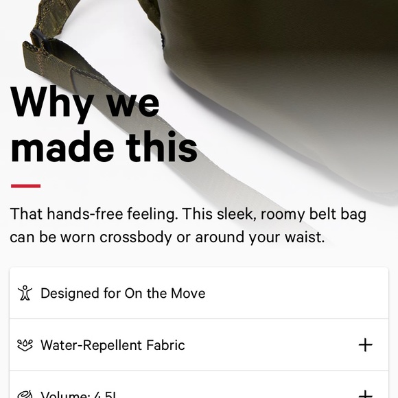 All Hours Belt Bag Red- like new, used 1 time - Picture 3 of 6